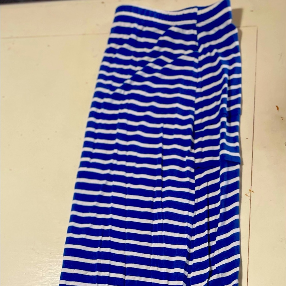 Size 2 (Size 12/14) Blue stripped Long Chico Skirt